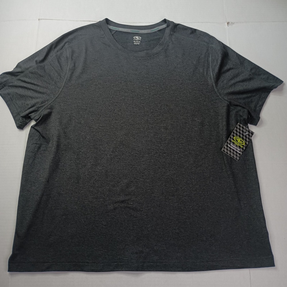 Athletic Works Men's Soft ButterCore T-Shirt Tee Size 2XL (50-52) Black Heather